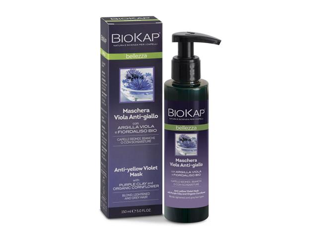 Biokap Bellezza Maska neutralizująca żółte tony fioletowa interakcje ulotka maska do włosów - 150 ml