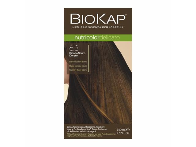 Biokap Nutricolor Delicato Farba do włosów ciemny złoty blond 6.3 interakcje ulotka farba do włosów  140 ml