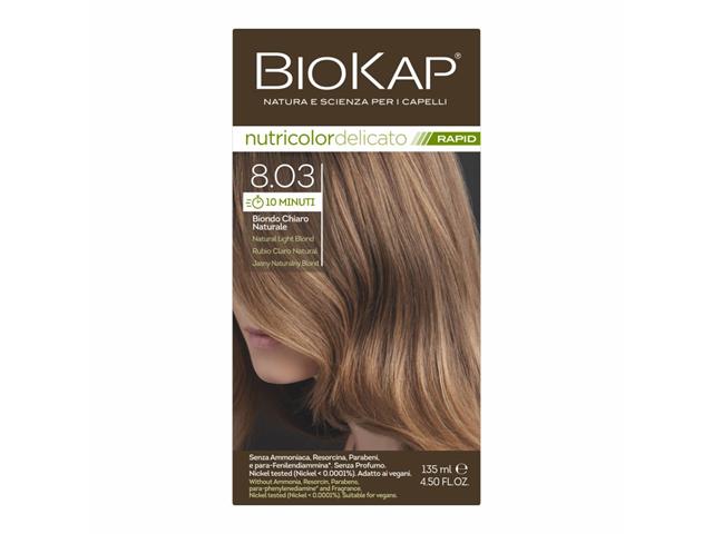 Biokap Nutricolor Delicato Rapid Farba do włosów 10 minut jasny naturalny blond 8.03 interakcje ulotka farba do włosów  135 ml