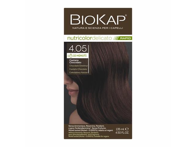 Biokap Nutricolor Delicato Rapid Farba do włosów 10 minut kawowy brąz 4.05 interakcje ulotka   135 ml