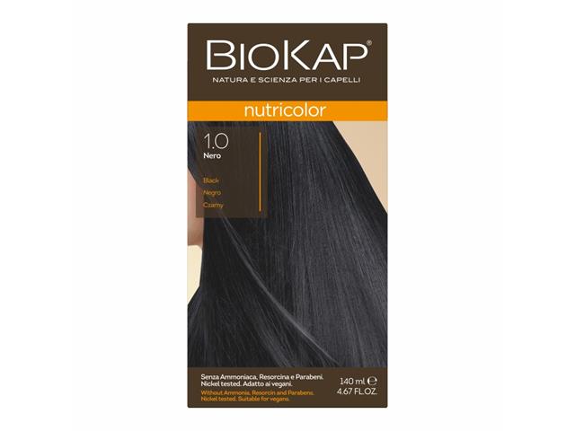 Biokap Nutricolor Farba do włosów czarny 1.0 interakcje ulotka farba do włosów  140 ml