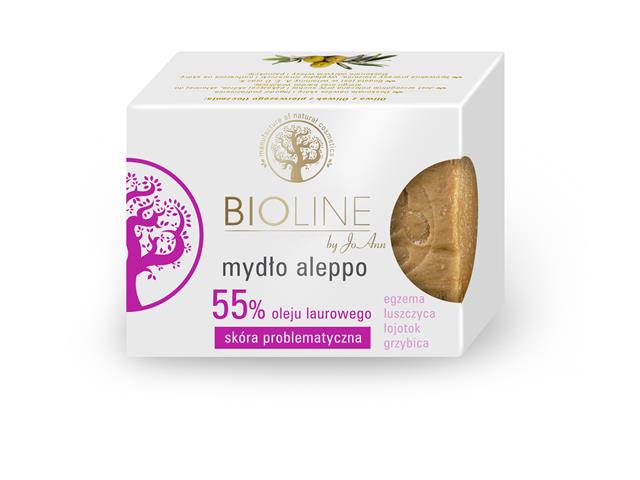 Bioline By Joann Aleppo Mydło 55% oleju laurowego interakcje ulotka mydło  200 g (karton)