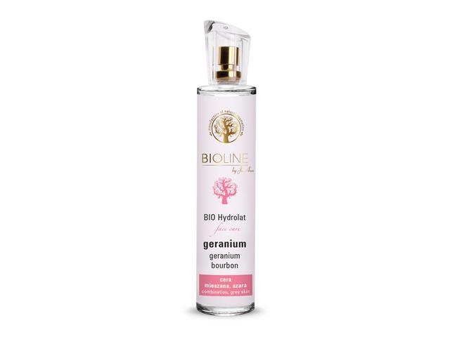 Bioline By Joann Bio Hydrolat Płyn cera mieszana, szara geranium bourbon interakcje ulotka płyn  75 ml