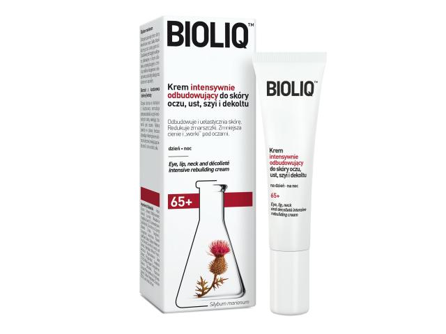 BIOLIQ Krem do skóry oczu, ust, szyi i dekoltu intensywnie odbudowujący 65+ interakcje ulotka krem - 15 ml