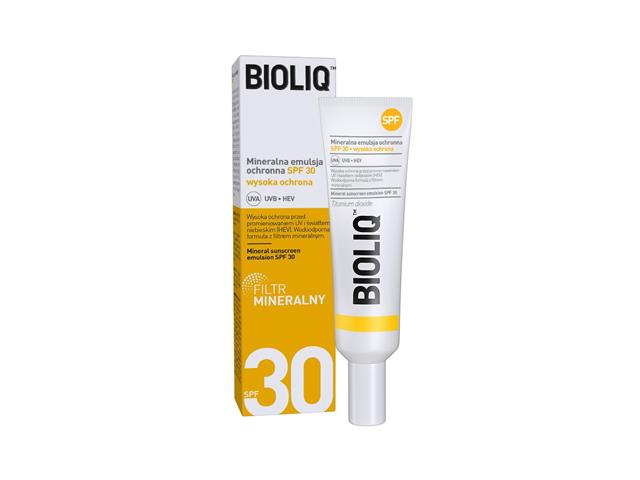 BIOLIQ Spf Emulsja ochronna mineralna SPF 30 interakcje ulotka   30 ml