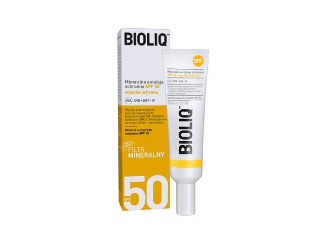 BIOLIQ Spf Emulsja ochronna mineralna SPF 50 interakcje ulotka   30 ml