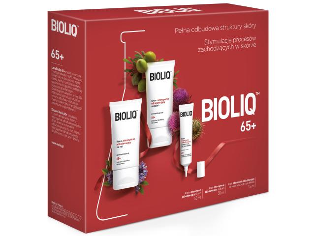 BIOLIQ Zestaw 65+ Krem do oczu, ust, szyi i dekoltu + Krem na dzień + Krem na noc interakcje ulotka zestaw 15 ml | + 50 ml + 50 ml