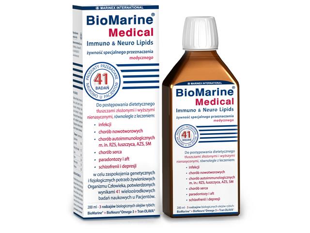 BioMarineMedical Immuno & Neuro Lipids interakcje ulotka olej - 200 ml