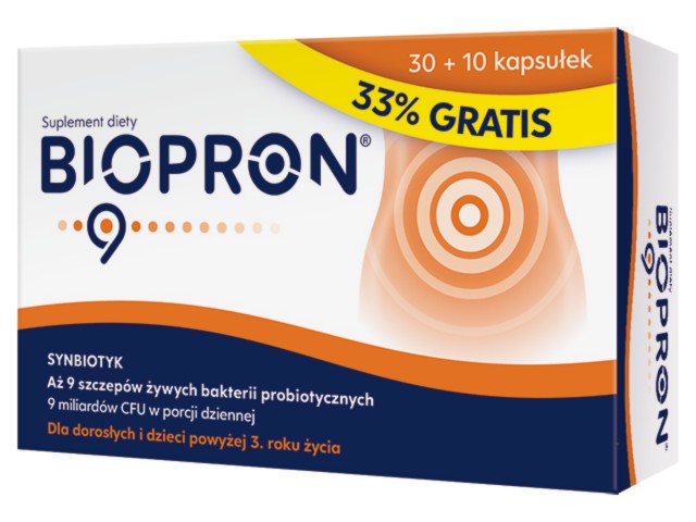 Biopron 9 interakcje ulotka kapsułki  30 kaps.