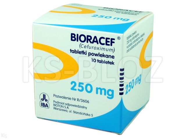 Bioracef interakcje ulotka tabletki powlekane 250 mg 10 tabl.