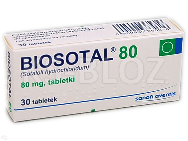 Biosotal 80 interakcje ulotka tabletki 80 mg 