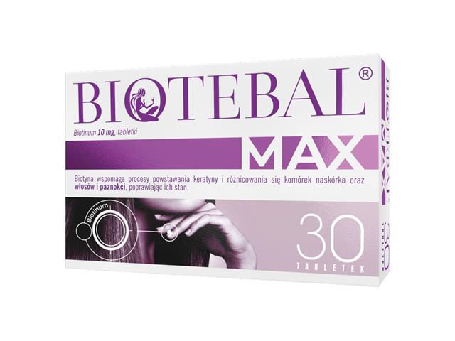 Biotebal Max interakcje ulotka tabletki 10 mg 