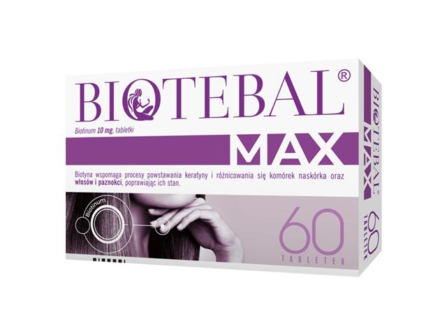 Biotebal Max interakcje ulotka tabletki 10 mg 60 tabl.