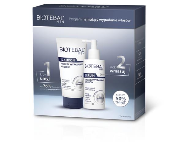 Biotebal Men Zestaw Szampon + serum interakcje ulotka zestaw  150 ml