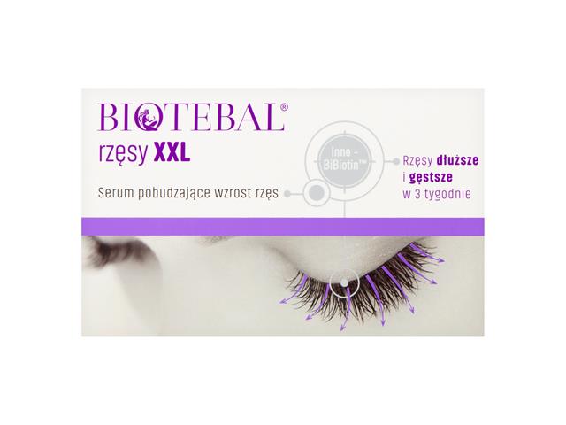 Biotebal Rzęsy XXL interakcje ulotka serum  3 ml