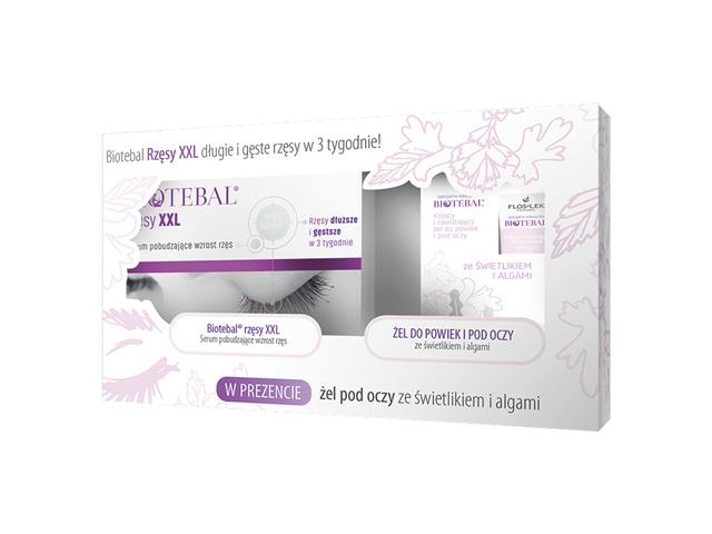 Biotebal Zestaw Rzęsy XXL + Żel ze świetlikiem interakcje ulotka zestaw - 3 ml + 15 ml