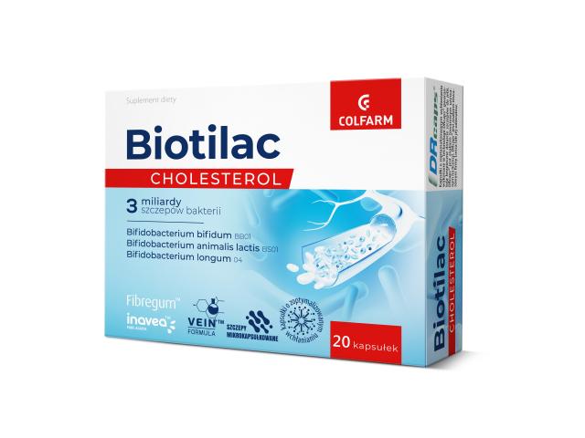 Biotilac Cholesterol interakcje ulotka kapsułki  20 kaps.