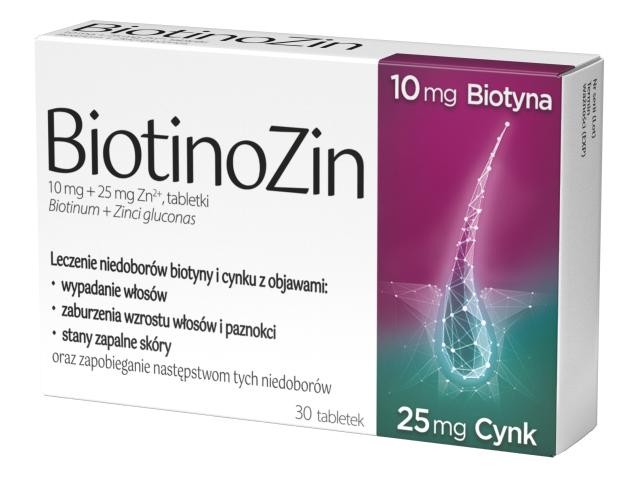 BiotinoZin interakcje ulotka tabletki 10mg+25mg 30 tabl.