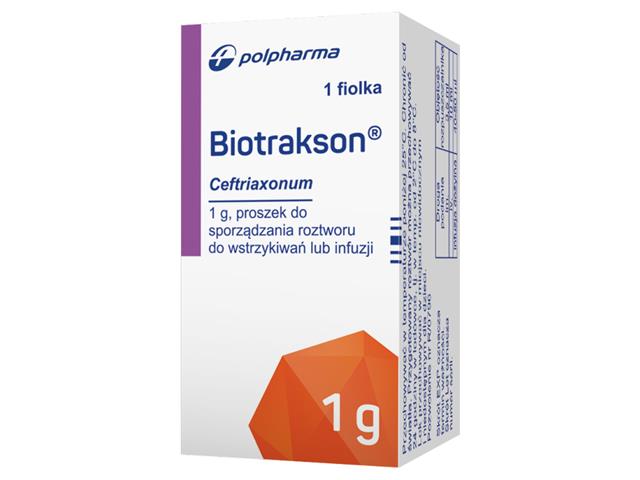 Biotrakson interakcje ulotka proszek do sporządzania roztworu do wstrzykiwań 1 g 
