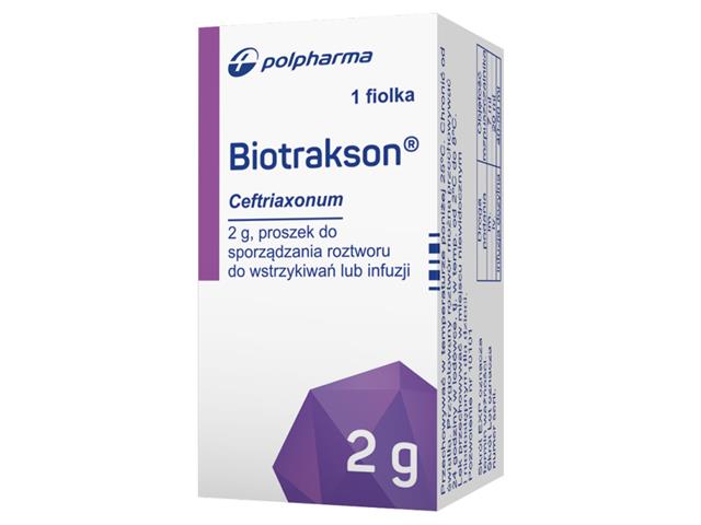 Biotrakson interakcje ulotka proszek do sporządzania roztworu do wstrzykiwań lub infuzji 2 g 