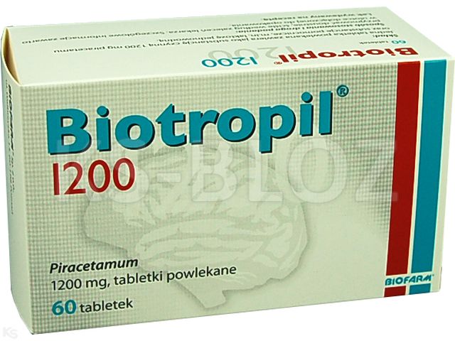 Biotropil 1200 interakcje ulotka tabletki powlekane 1,2 g 