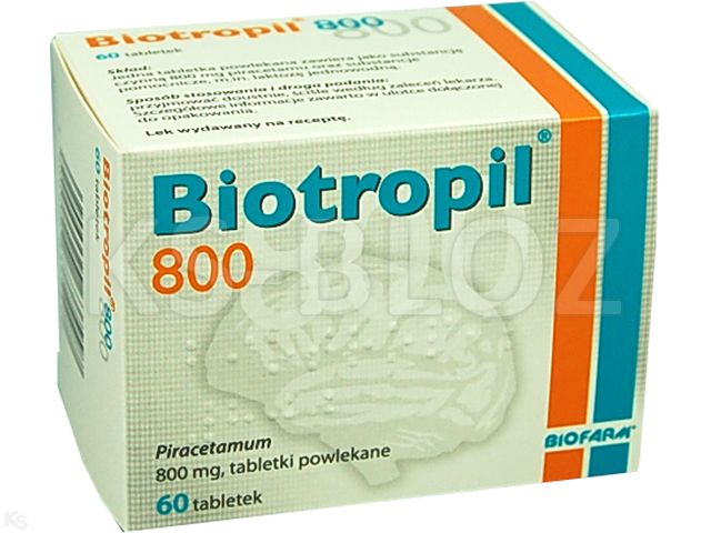 Biotropil 800 interakcje ulotka tabletki powlekane 800 mg 60 tabl. | 6 blist.po 10 szt.