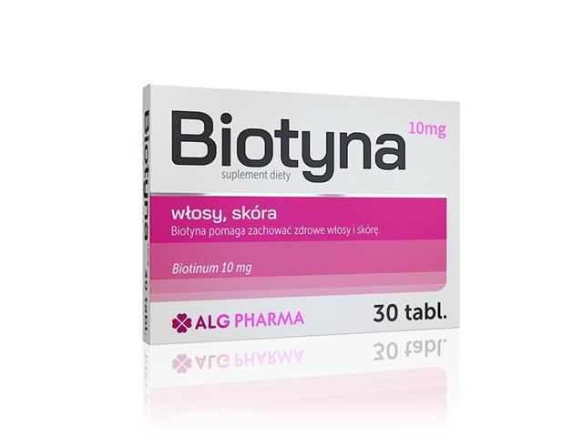 Biotyna 10 mg interakcje ulotka tabletki - 30 tabl.