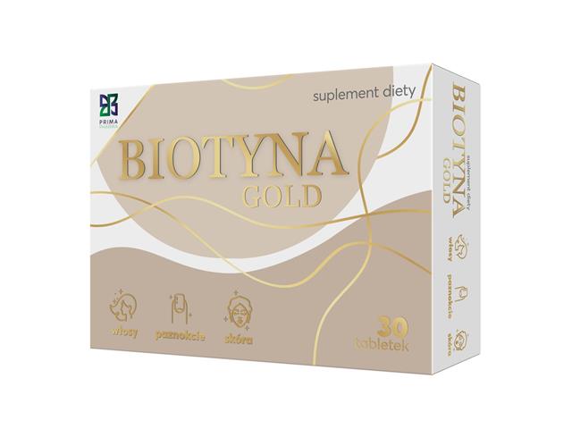 Biotyna Gold interakcje ulotka tabletki  30 tabl.