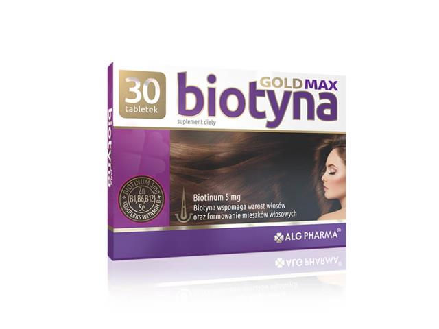 Biotyna Gold Max interakcje ulotka tabletki  30 tabl.