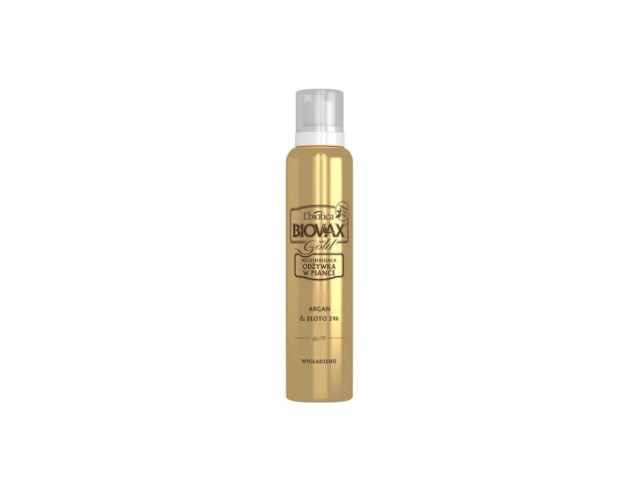 BIOVAX GOLD Regenerująca Odżywka w piance Argan&Złoto interakcje ulotka odżywka - 150 ml