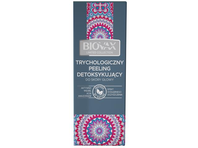 Biovax Peeling trychologiczny do włosów i skóry głowy węgiel acai amazońskie detoksykujący interakcje ulotka   125 ml