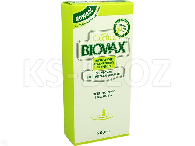 Biovax Szampon do mycia włosów intensywnie regenerujący do włosów przetłuszczających się interakcje ulotka szampon  200 ml