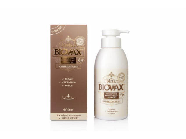 BIOVAX Szampon int.reg ARGAN MAKADAMIA KOKOS interakcje ulotka szampon - 400 ml (but.z dozown.)
