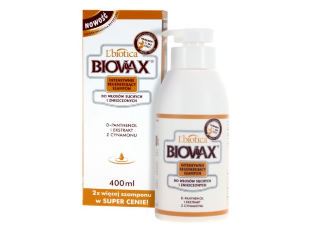 BIOVAX Szampon intens.reg.d/wł.such,zniszczonych interakcje ulotka szampon  400 ml (but.z dozown.)