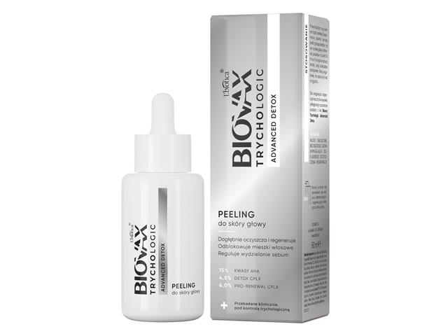 Biovax Trychologic Advanced Detox Peeling do skóry głowy interakcje ulotka płyn  50 ml