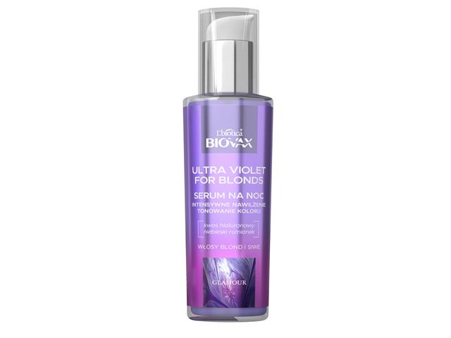 BIOVAX ULTRA VIOLET Serum na noc do włosów blond i siwych interakcje ulotka serum - 100 ml