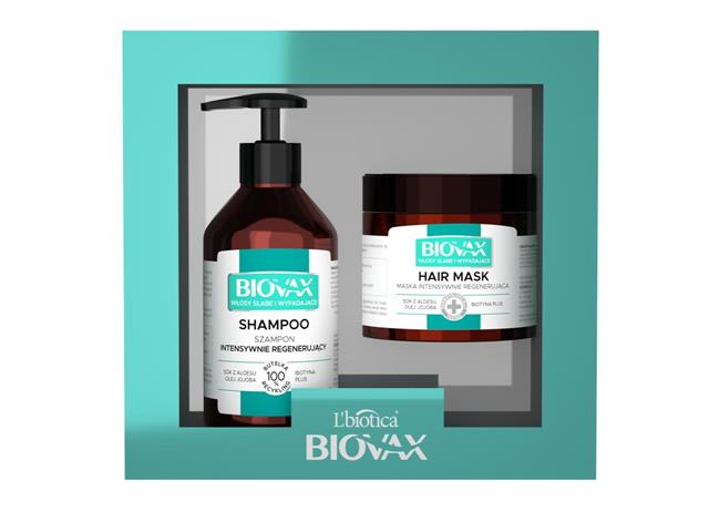 BIOVAX Zestaw włosy SŁABE I WYPADAJĄCE Szampon + maska interakcje ulotka zestaw - 200 ml + 250 ml