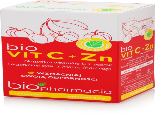 BioVIT C + Zn interakcje ulotka proszek do rozpuszczenia - 14 sasz.