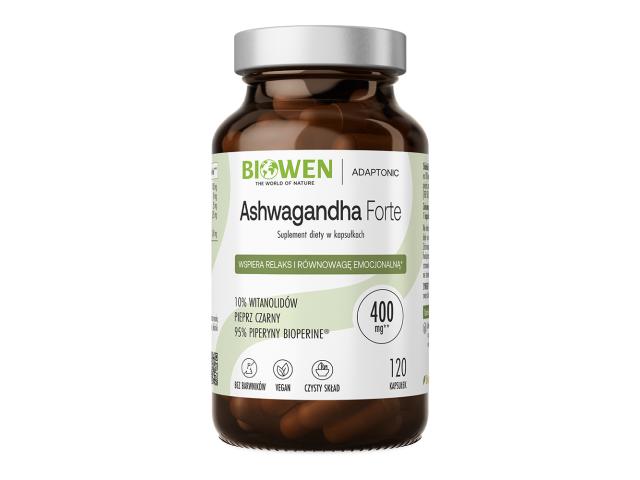 Biowen Ashwagandha Forte interakcje ulotka kapsułki 120 kaps.