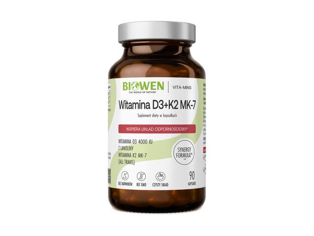 Biowen Witamina D3 + K2 MK7 interakcje ulotka kapsułki miękkie 90 kaps.