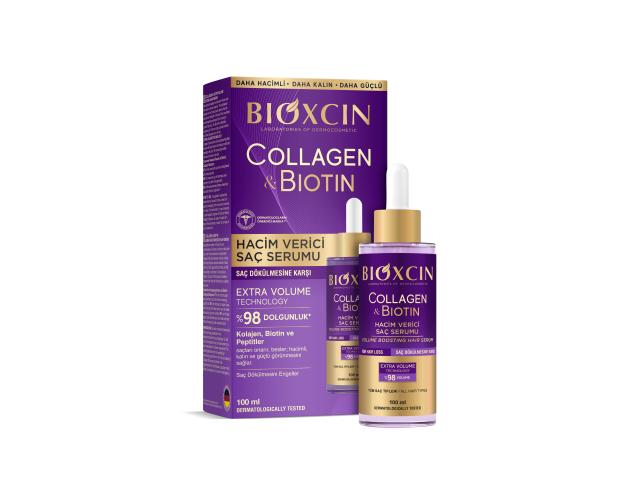 Bioxcin Collagen & Biotin Serum przeciw wypadaniu zwiększające objętość włosów interakcje ulotka serum - 100 ml
