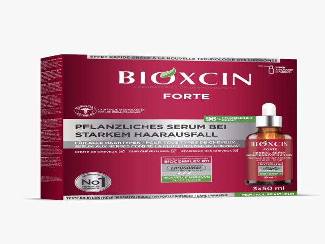 Bioxcin Forte Serum przeciw intensywnemu wypadaniu włosów ziołowe interakcje ulotka serum - 3 but. po 50 ml