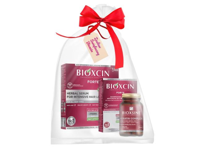 Bioxcin Forte Zestaw na intensywne wypadanie włosów Szampon + Serum + Keratin Complex interakcje ulotka zestaw - 300 ml (+ 50 ml + 50 ml + 50 ml + 60 tabl.)