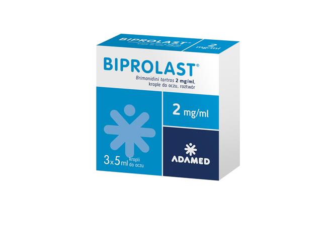 Biprolast interakcje ulotka krople do oczu, roztwór 2 mg/ml 3 but. po 5 ml