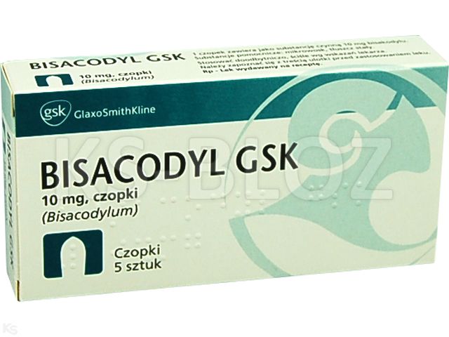 Bisacodyl GSK interakcje ulotka czopki doodbytnicze 10 mg 5 czop. | 1 blist.po 5 szt.