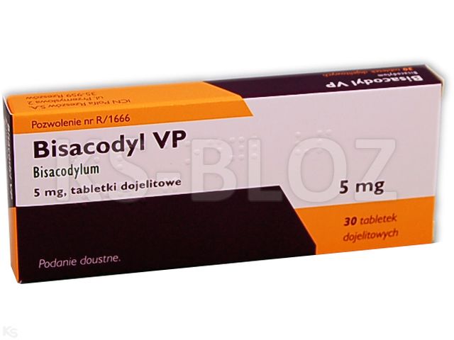 Bisacodyl Vp interakcje ulotka tabletki dojelitowe 5 mg 30 tabl.