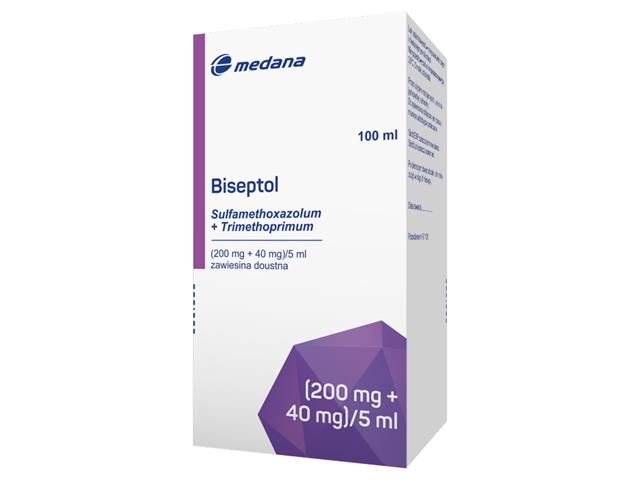 Biseptol interakcje ulotka zawiesina doustna (200mg+40mg)/5ml 100 ml