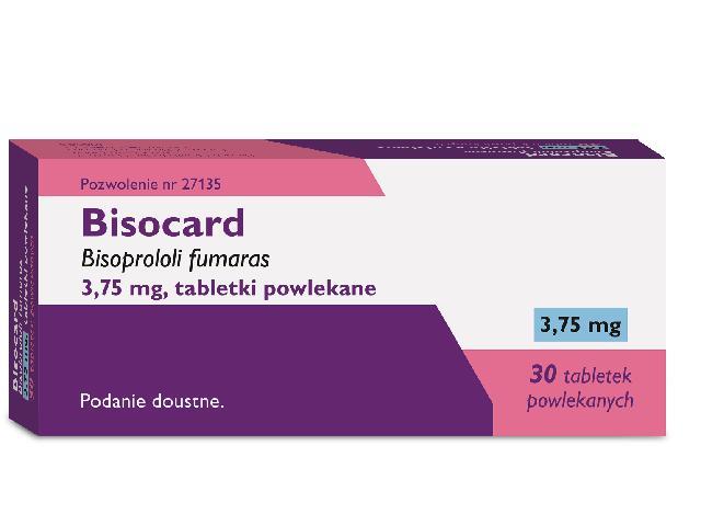 Bisocard interakcje ulotka tabletki powlekane 3,75 mg 30 tabl.