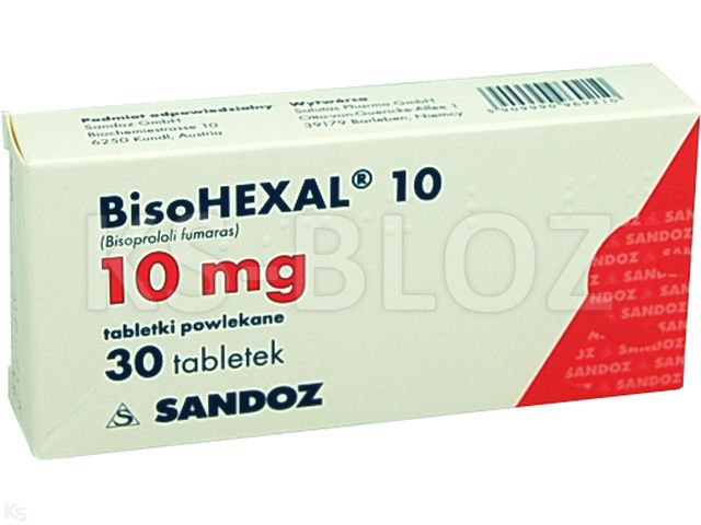 Bisohexal 10 interakcje ulotka tabletki powlekane 10 mg 30 tabl. | 3 blist.po 10 szt.