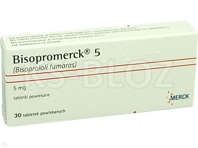 Bisopromerck 5 interakcje ulotka tabletki powlekane 5 mg 30 tabl. | 3 blist.po 10 szt.